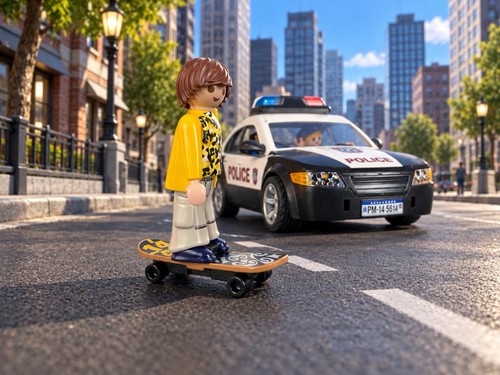 Playmobil police car - car, working