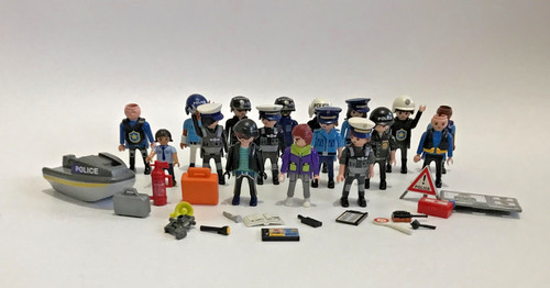 Playmobil police figures x16 - police,